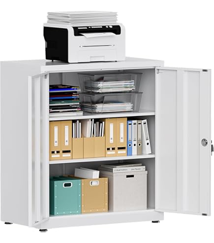 Amazon.co.jp: スチールキャビネット 幅90×奥行40×高さ90cm 奥深 鍵